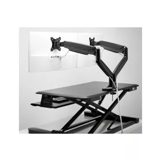 Kensington One-Touch Height Adjustable Dual Monitor Arm - Black Kensington One-Touch Height Adjustable Dual Monitor Arm - Black