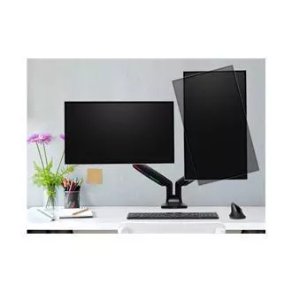 Kensington One-Touch Height Adjustable Dual Monitor Arm - Black Kensington One-Touch Height Adjustable Dual Monitor Arm - Black