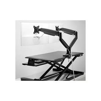 Kensington One-Touch Height Adjustable Dual Monitor Arm - Black Kensington One-Touch Height Adjustable Dual Monitor Arm - Black