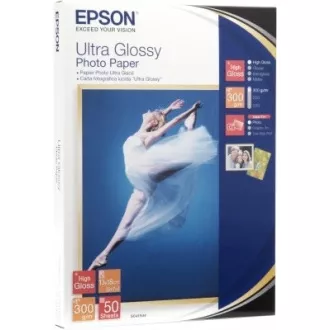 EPSON paper 10x15 - 300g/m2 - 50sheets - photo ultra glossy EPSON paper 10x15 - 300g/m2 - 50sheets - photo ultra glossy