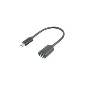 LANBERG USB-C(M) 3.1 na USB-A(F) adaptér kabel 15CM černý OTG LANBERG USB-C(M) 3.1 na USB-A(F) adaptér kabel 15CM černý OTG