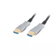 LANBERG Aktivní optický kabel High Speed with Ethernet 2.0, 4K@60Hz, M/M, délka 20m, černý, zlacené konektory