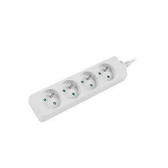 LANBERG Prodlužovací přívod 1.5M 4X klasická zásuvka měď kabel bílý