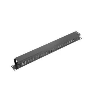 LANBERG 19" CABLE MANAGEMENT PANEL TYPE A 1U BLACK LANBERG 19" CABLE MANAGEMENT PANEL TYPE A 1U BLACK