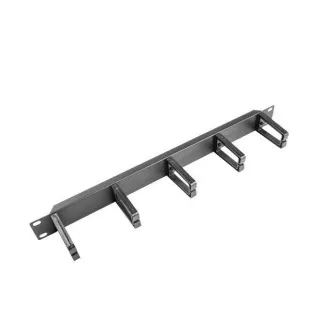 LANBERG 19" CABLE MANAGEMENT PANEL WITH 5 PLASTIC HOLDERS 1U - TYPE B BLACK LANBERG 19" CABLE MANAGEMENT PANEL WITH 5 PLASTIC HOLDERS 1U - TYPE B BLACK