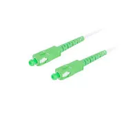 LANBERG optický patch cord SM SC/APC-SC/APC simplex 15m LSZH G657A2 průměr 3mm, barva bílá