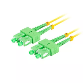 LANBERG optický patch cord SM SC/APC-SC/APC duplex 1m LSZH G657A1 průměr 3mm, barva žlutá LANBERG optický patch cord SM SC/APC-SC/APC duplex 1m LSZH G657A1 průměr 3mm, barva žlutá