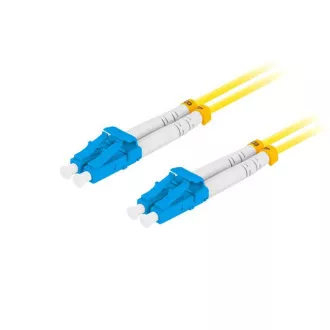 LANBERG optický patch cord SM LC/UPC-LC/UPC duplex 2m LSZH G657A1 průměr 3mm, barva žlutá LANBERG optický patch cord SM LC/UPC-LC/UPC duplex 2m LSZH G657A1 průměr 3mm, barva žlutá