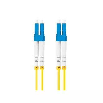 LANBERG optický patch cord SM LC/UPC-LC/UPC duplex 3m LSZH G657A1 průměr 3mm, barva žlutá LANBERG optický patch cord SM LC/UPC-LC/UPC duplex 3m LSZH G657A1 průměr 3mm, barva žlutá
