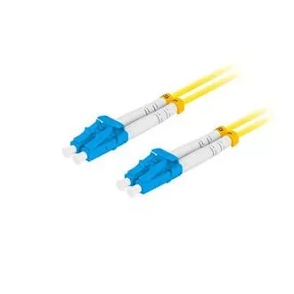 LANBERG optický patch cord SM LC/UPC-LC/UPC duplex 5m LSZH G657A1 průměr 3mm, barva žlutá LANBERG optický patch cord SM LC/UPC-LC/UPC duplex 5m LSZH G657A1 průměr 3mm, barva žlutá