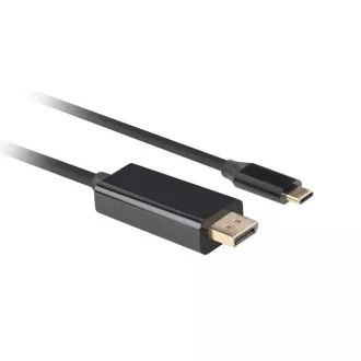 Lanberg USB-C(M)->DisplayPort(M) kabel 3m 4K 60Hz černá Lanberg USB-C(M)->DisplayPort(M) kabel 3m 4K 60Hz černá