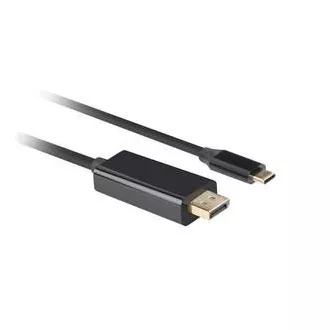 Lanberg USB-C(M)->DisplayPort(M) kabel 3m 4K 60Hz černá Lanberg USB-C(M)->DisplayPort(M) kabel 3m 4K 60Hz černá