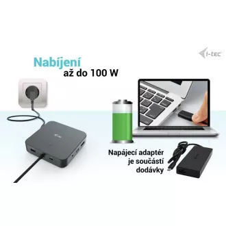 I-tec USB-C HDMI + Dual DP Docking Station with Power Delivery 100 W + i-tec Universal Charger 112 W I-tec USB-C HDMI + Dual DP Docking Station with Power Delivery 100 W + i-tec Universal Charger 112 W