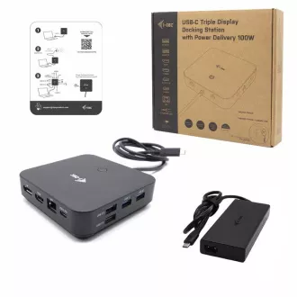 I-tec USB-C HDMI + Dual DP Docking Station with Power Delivery 100 W + i-tec Universal Charger 112 W I-tec USB-C HDMI + Dual DP Docking Station with Power Delivery 100 W + i-tec Universal Charger 112 W
