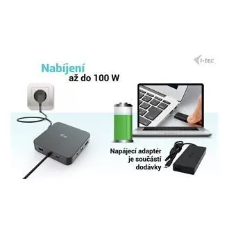 I-tec USB-C HDMI + Dual DP Docking Station with Power Delivery 100 W + i-tec Universal Charger 112 W I-tec USB-C HDMI + Dual DP Docking Station with Power Delivery 100 W + i-tec Universal Charger 112 W