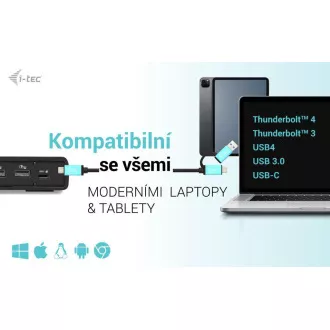 I-tec USB 3.0 / USB-C / Thunderbolt Dual Display Docking Station + PD 100W I-tec USB 3.0 / USB-C / Thunderbolt Dual Display Docking Station + PD 100W