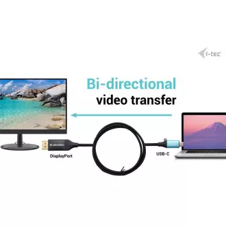 I-tec USB-C DisplayPort Bi-Directional Cable Adapter 8K/30Hz 150cm I-tec USB-C DisplayPort Bi-Directional Cable Adapter 8K/30Hz 150cm