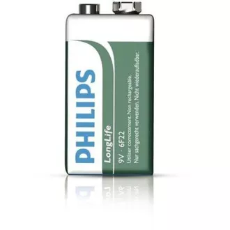 Philips baterie 9V LongLife zinkochloridová - 1ks Philips baterie 9V LongLife zinkochloridová - 1ks