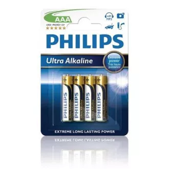 Philips baterie AAA ExtremeLife+, alkalická - 4ks Philips baterie AAA ExtremeLife+, alkalická - 4ks