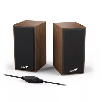 GENIUS repro SP-HF180, 2.0, 6W, USB napájení, 3,5mm jack, dřevěné, hnědé GENIUS repro SP-HF180, 2.0, 6W, USB napájení, 3,5mm jack, dřevěné, hnědé