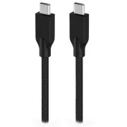 Genius ACC-C2CC-3A, Kabel, USB-C/USB-C, USB 3.0, 3A, PD 60W, opletený, 1m, černý