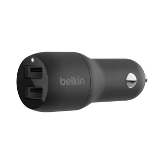 Belkin BOOST CHARGE 24W Duální USB-A nabíječka do auta, černá Belkin BOOST CHARGE 24W Duální USB-A nabíječka do auta, černá
