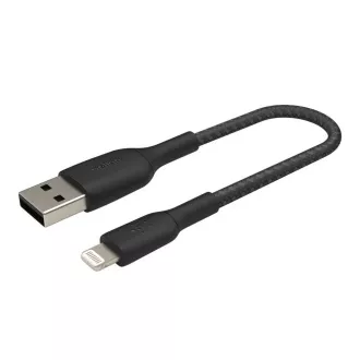 Belkin BOOST CHARGE Lightning/USB-A kabel, 15cm, černý - odolný Belkin BOOST CHARGE Lightning/USB-A kabel, 15cm, černý - odolný