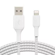 Belkin BOOST CHARGE Lightning/USB-A kabel, 3m, bílý - odolný