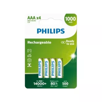 Philips dobíjecí baterie AAA 1000mAh, NiMH - 4ks Philips dobíjecí baterie AAA 1000mAh, NiMH - 4ks