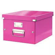 LEITZ Univerzální krabice Click&Store, velikost M (A4), růžová