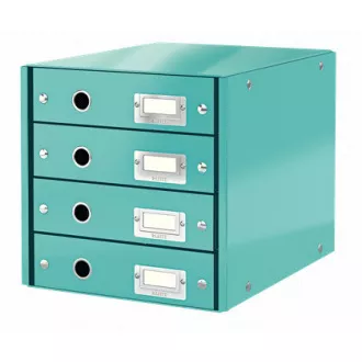 LEITZ Zásuvkový box Click&Store, 4 zásuvky, ledově modrá LEITZ Zásuvkový box Click&Store, 4 zásuvky, ledově modrá