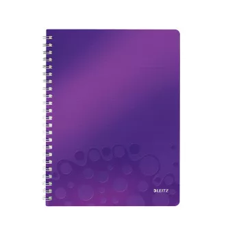 LEITZ Blok WOW A4, PP, linka, purpurová