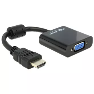 Delock Adaptér HDMI-A samec > VGA samice černá Delock Adaptér HDMI-A samec > VGA samice černá