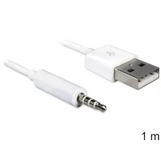 Delock Cable USB-A samec > Stereo jack 3.5 mm samec 4 pin IPod Shuffle 1 m Delock Cable USB-A samec > Stereo jack 3.5 mm samec 4 pin IPod Shuffle 1 m