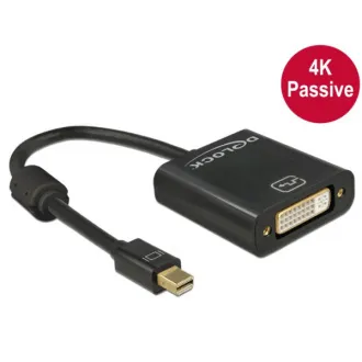 Delock Adaptér mini Displayport 1.2 samec > DVI samice 4K pasivní černý Delock Adaptér mini Displayport 1.2 samec > DVI samice 4K pasivní černý