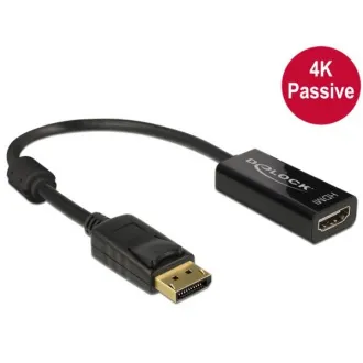 Delock Adaptér Displayport 1.2 samec > HDMI samice 4K pasivní černý Delock Adaptér Displayport 1.2 samec > HDMI samice 4K pasivní černý
