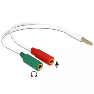 Delock adaptér sluchátek 1 x 3.5 mm 4 pin Stereo jack samec > 2 x 3.5 mm 3 pin Stereo jack samice (iPhone) Delock adaptér sluchátek 1 x 3.5 mm 4 pin Stereo jack samec > 2 x 3.5 mm 3 pin Stereo jack samice (iPhone)