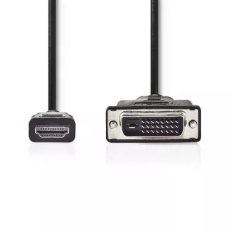 Nedis CCGB34800BK30 - Kabel HDMI – DVI | HDMI Konektor - DVI-D 24+1-Pin Zástrčka | 3 m | Černá barva Nedis CCGB34800BK30 - Kabel HDMI – DVI | HDMI Konektor - DVI-D 24+1-Pin Zástrčka | 3 m | Černá barva