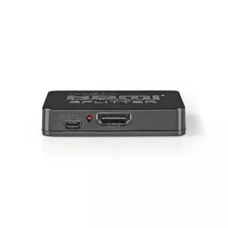 Nedis VSPL34002BK- HDMI Rozbočovač | 2 Porty port(s) | Vstup HDMI | 2x výstup HDMI | 4K@30Hz | 2.25 Gbps | Černá