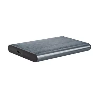 Gembird Externí box pro 2,5" disky, USB 3.1, Type-C, broušený hliník, šedý Gembird Externí box pro 2,5" disky, USB 3.1, Type-C, broušený hliník, šedý