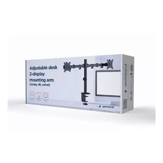 GEMBIRD Držák 2 monitorů na stůl MA-D2-01, naklápěcí, až do 32" a 9kg, černý GEMBIRD Držák 2 monitorů na stůl MA-D2-01, naklápěcí, až do 32" a 9kg, černý