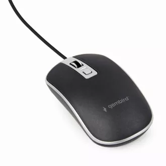 Gembird Myš MUS-4B-06, USB, černo-stříbrná Gembird Myš MUS-4B-06, USB, černo-stříbrná