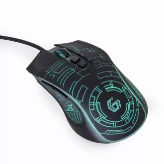 Gembird Myš MUSG-RGB-01, podsvícená, 7 tlačítek, 3600DPI, USB, černá Gembird Myš MUSG-RGB-01, podsvícená, 7 tlačítek, 3600DPI, USB, černá