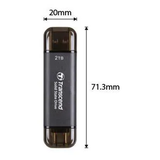 Transcend TS2TESD310C 2TB USB Type-A/USB Type-C 3D NAND flash R 1050 MB/s, W 950 MB/s Transcend TS2TESD310C 2TB USB Type-A/USB Type-C 3D NAND flash R 1050 MB/s, W 950 MB/s