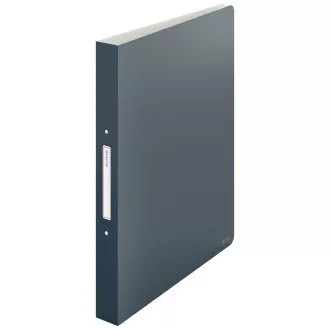 LEITZ Kroužkový pořadač Cosy PP 2RR, dvoukroužkový, sametově šedá LEITZ Kroužkový pořadač Cosy PP 2RR, dvoukroužkový, sametově šedá