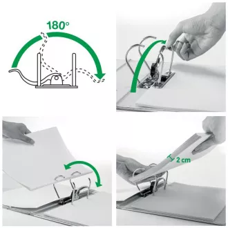 LEITZ Mobilní pořadač 180° Active WOW, 75 mm, černá LEITZ Mobilní pořadač 180° Active WOW, 75 mm, černá