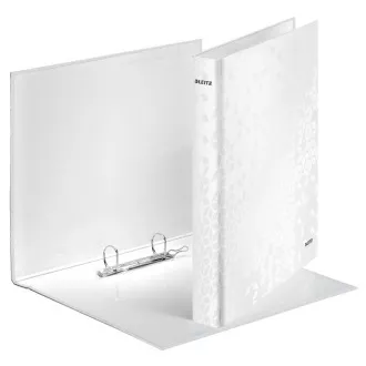 LEITZ Kroužkový pořadač WOW, A4+, 2DR/25mm, perleťová bílá LEITZ Kroužkový pořadač WOW, A4+, 2DR/25mm, perleťová bílá