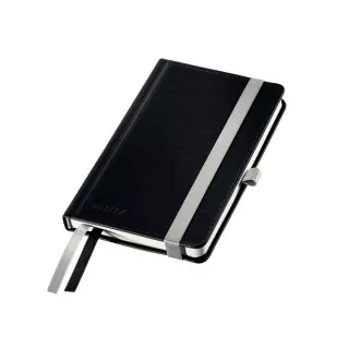 LEITZ Zápisník STYLE A6, tvrdé desky, čtverečkovaný, saténově černá LEITZ Zápisník STYLE A6, tvrdé desky, čtverečkovaný, saténově černá