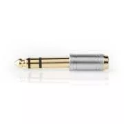 Nedis CAGC23930ME- Stereo Audio Adaptér| Muž 6,35 mm | 3,5 mm Zásuvka | Pozlacené | Přímý | Kov | Stříbrná | 1 ks