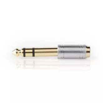 Nedis CAGC23930ME- Stereo Audio Adaptér| Muž 6,35 mm | 3,5 mm Zásuvka | Pozlacené | Přímý | Kov | Stříbrná | 1 ks Nedis CAGC23930ME- Stereo Audio Adaptér| Muž 6,35 mm | 3,5 mm Zásuvka | Pozlacené | Přímý | Kov | Stříbrná | 1 ks